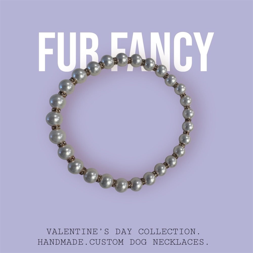 Pearl Beaded Dog Necklace